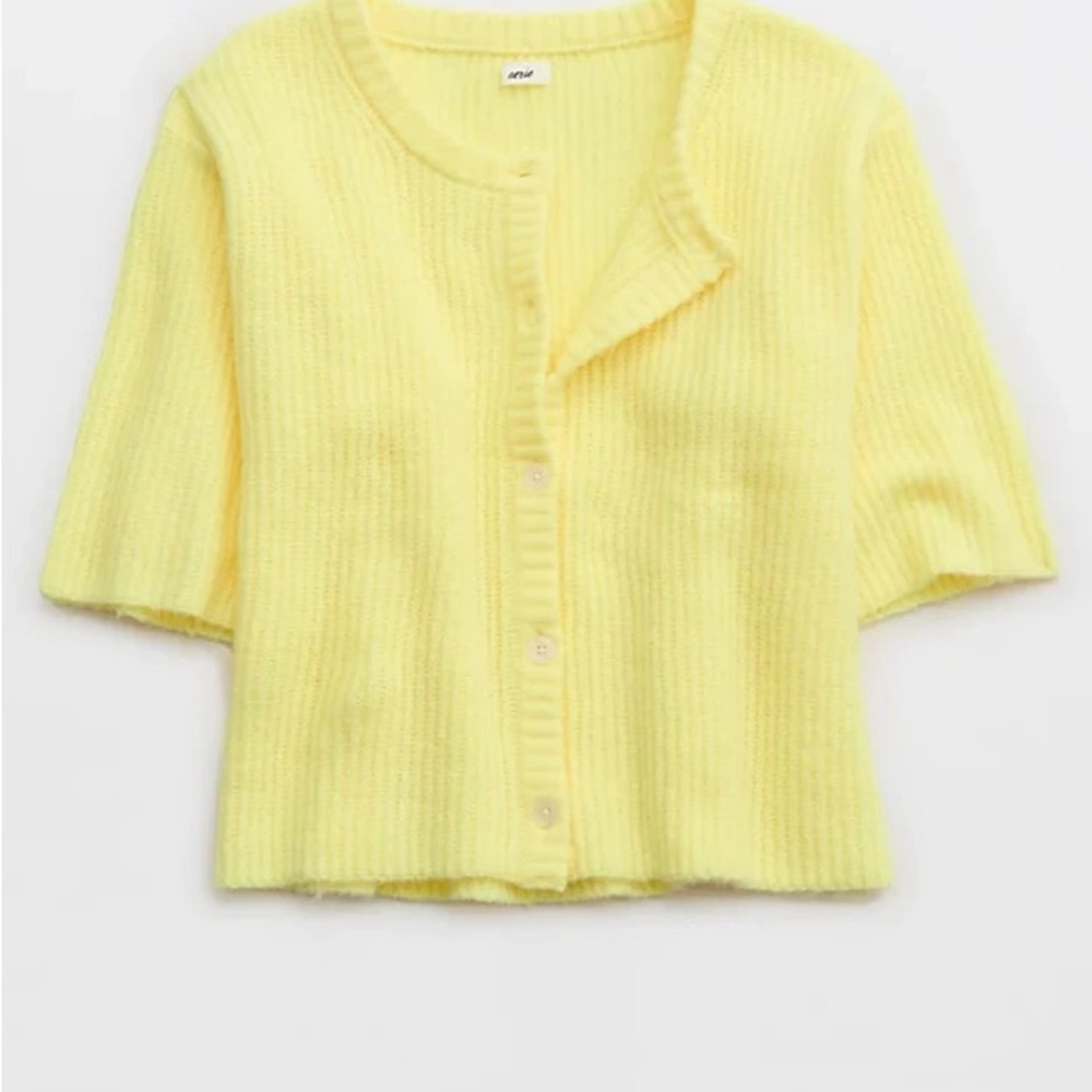 Aerie Unreal Short Sleeve Cardigan